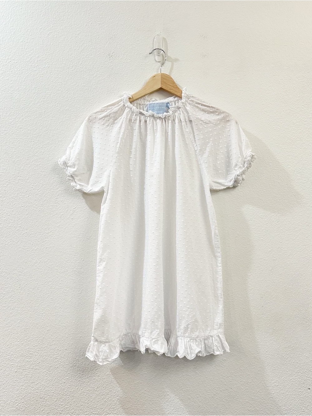 Hill House The Katherine Nap Dress In Sheer White Swiss Dot Size XS - Picture 5 of 13
